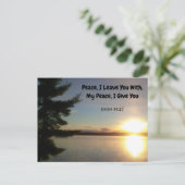 平和、聖書離れの文字聖書 ポストカード (スタンド正面)