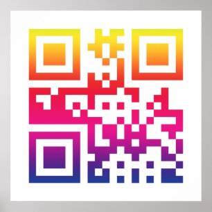 平和☮記号 – - QRコード ポスター