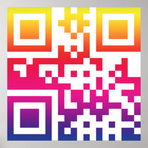 平和☮記号 – - QRコード ポスター