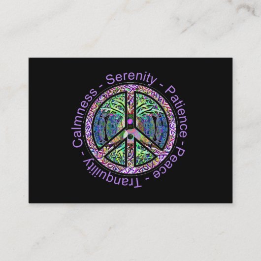 平和、調和、バランスのピースマーク 名刺 (正面)