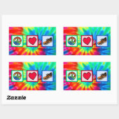 平和、走る愛 長方形シール (シート)