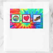 平和、走る愛 長方形シール (バッグ)