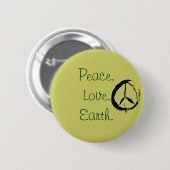 平和、Peace.Love.Earth. 缶バッジ (正面&裏面)