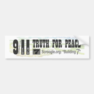 平和- Scroogle.orgのための9/11の真実: "7つを造ります バンパーステッカー