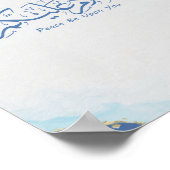 平和Be On Youムスリムのアラビア語書跡ポストカ ポスター (角)