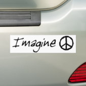 平和Bumberのステッカーを想像して下さい バンパーステッカー (車上)