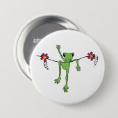 平和Froggy 缶バッジ (正面&裏面)