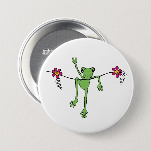 平和Froggy 缶バッジ (正面&裏面)