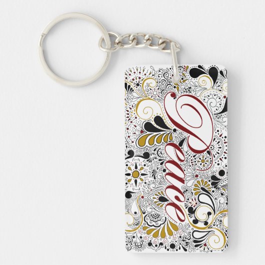 平和Hennaのデザイン キーホルダー (正面)