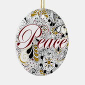 平和Hennaのデザイン セラミックオーナメント (右)