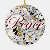 平和Hennaのデザイン セラミックオーナメント (正面)
