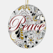 平和Hennaのデザイン セラミックオーナメント (左)