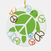 平和Honuの休日のクリスマスのオーナメント セラミックオーナメント (裏面)