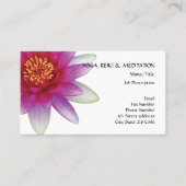 平和l美しいピンクのはすの花かスイレン 名刺 (正面)