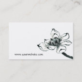 平和l美しい水彩画のはす 名刺 (裏面)