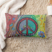 平和N愛アメリカ人のMoJoの枕 ランバークッション (ブランケット)