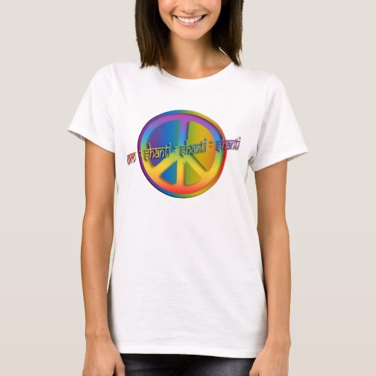 平和Om Shanti Tシャツ (正面)
