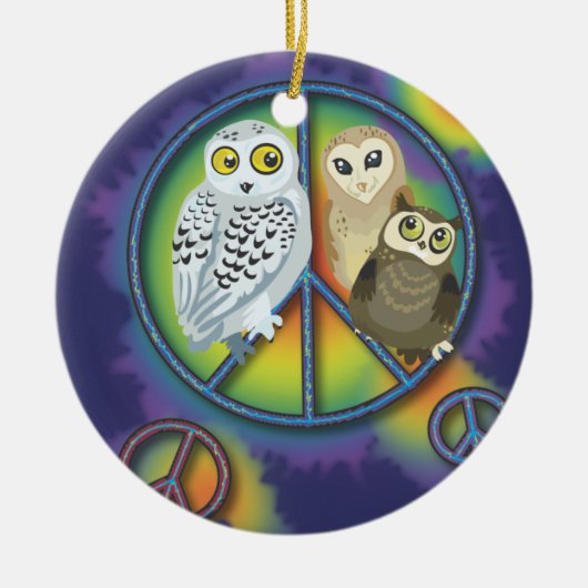 平和Owl~のオーナメント セラミックオーナメント (正面)
