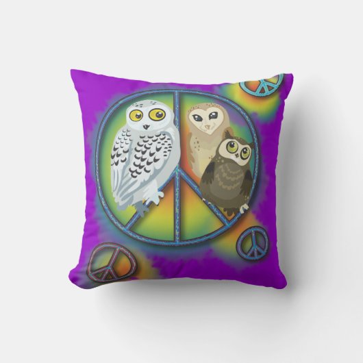 平和Owl~pillow クッション (正面)