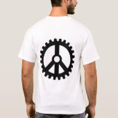平和Tワイシャツのスプロケット Tシャツ (裏面)