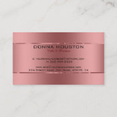 平地金属銅バックグラウンドステンレス鋼 名刺 (裏面)