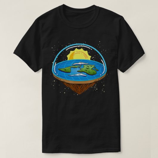 平地陰謀説学会 Tシャツ (デザイン正面)