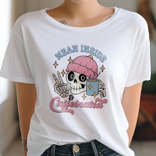 平均おもしろい内側とカフェイン入りコーヒー愛好家 Tシャツ