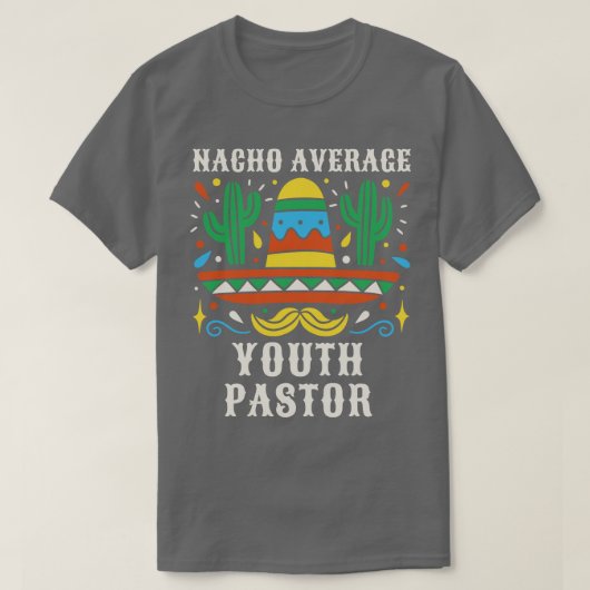 平均おもしろい青年牧師レトロ青年牧師Gif Tシャツ (デザイン正面)
