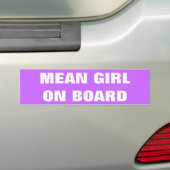 平均の女の子船上に バンパーステッカー (車上)