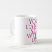 平均の女の子"米国"の引用文のとマグ坐ることができません コーヒーマグカップ (正面左)