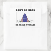 平均を超えてはいけない(ベルカーブユーモア) 長方形シール (バッグ)