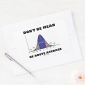 平均を超えてはいけない(ベルカーブユーモア) 長方形シール (封筒)