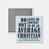 平均クリスチャン引用文ことわざ マグネット (正面/裏面)