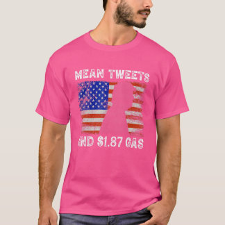 平均ツイートと1 87ガスアメリカ国旗のヴィンテージ Tシャツ