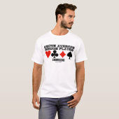 平均以上ブリッジ プレーヤー 内蔵 (ブリッジ ユーモア) Tシャツ (正面フル)