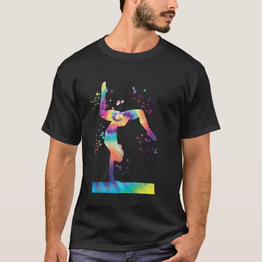 平均台の体操選手 女の子 キッズ 芸術体操 Tシャツ (正面)