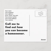 平均大家初めて住宅購入者の予測 ポストカード (裏面)