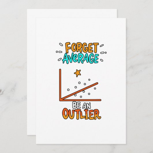 平均忘れはアウトリエ数学のプンのジョークのギフトである サンキューカード (正面/裏面)