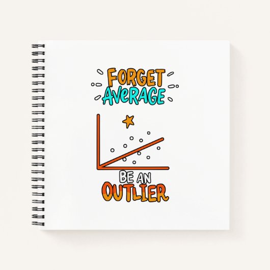 平均忘れは、数学の駄洒落の贈り物としては並外れている ノートブック (正面)