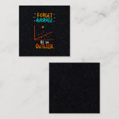 平均忘れ的な数学の駄洒落贈り物 スクエア名刺 (正面/裏面)