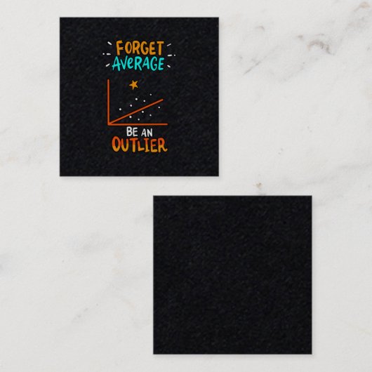 平均忘れ的な数学の駄洒落贈り物 スクエア名刺 (正面/裏面)