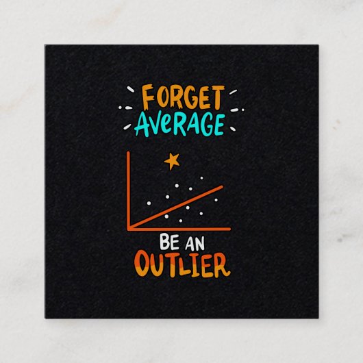 平均忘れ的な数学の駄洒落贈り物 スクエア名刺 (正面)