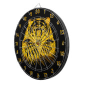 平均怒金ゴールドの白歯が見える ダーツボード (正面右)