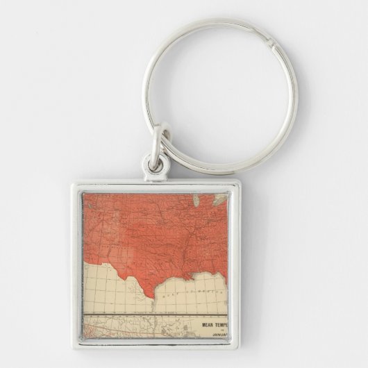 平均温度 キーホルダー (正面)