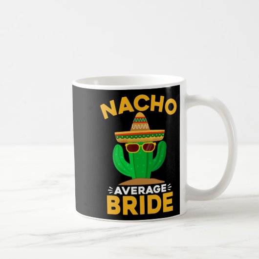 平均的じゃない花嫁面白いメキシカン シンコ デ マヨ コーヒーマグカップ (右)