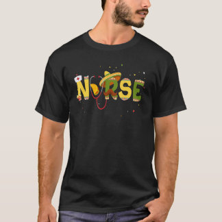 平均的ではないナース メキシコ フィエスタ シンコ デ マヨ Tシャツ