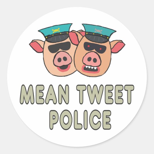 平均的なツイート警察 ラウンドシール (正面)