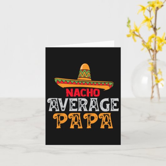 平均的なパパの父の日メキシコの家族のマッチング カード (黄色い花)