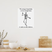 平均的な人間の骨の体 ポスター (キッチン)