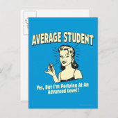 平均的な学生:上級パートナー ポストカード (正面/裏面)